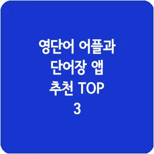영단어 어플과 단어장 앱 추천 TOP 3