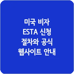 미국 비자 ESTA 신청 절차와 공식 웹사이트 안내