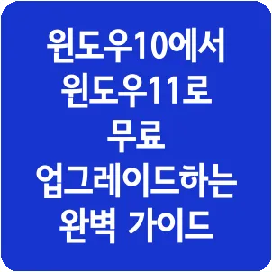 윈도우10에서 윈도우11로 무료 업그레이드하는 완벽 가이드