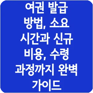 여권 발급 방법, 소요 시간과 신규 비용, 수령 과정까지 완벽 가이드