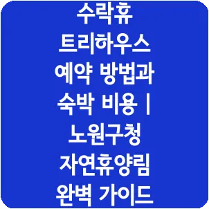 수락휴 트리하우스 예약 방법과 숙박 비용 | 노원구청 자연휴양림 완벽 가이드