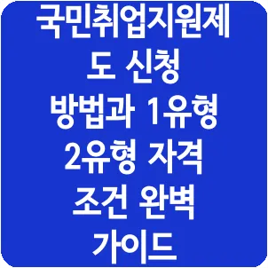 국민취업지원제도 신청 방법과 1유형 2유형 자격 조건 완벽 가이드